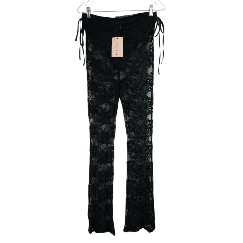 🔵BOGO FREE🔵 SHEIN Black Lace Pants NWT Sz S